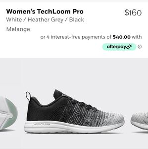 APL Techloom Pro Running Shoes- Womens- Size 8.5- Black White- Athletic Sneaker